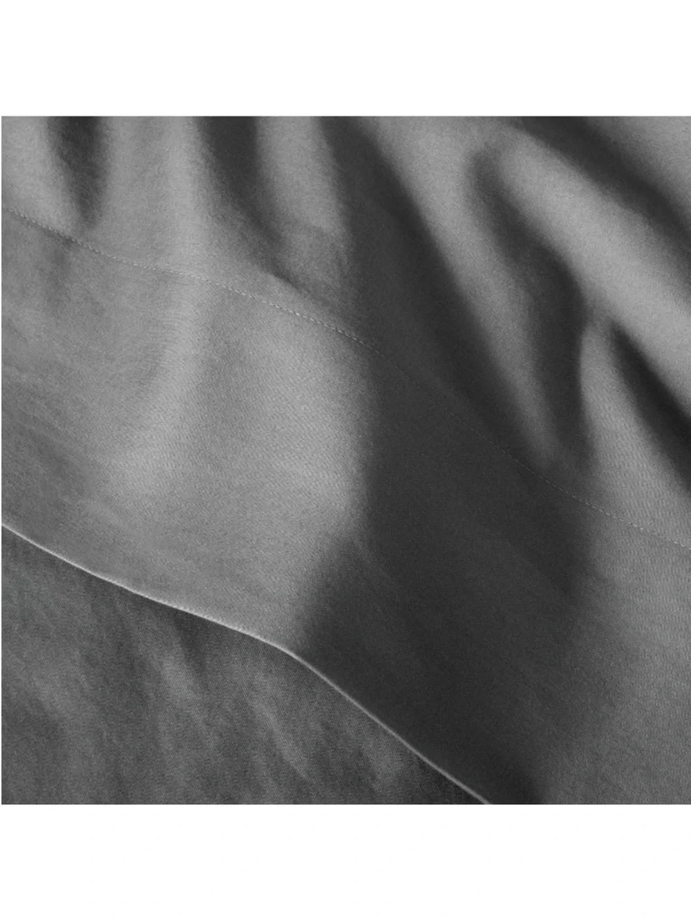 NWT King 500 Thread Count Washed Supima Sateen Solid Sheet Set Gray Casaluna